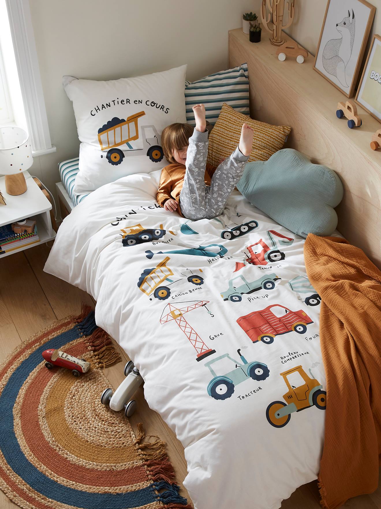 Conjunto infantil de capa de edredom e fronha, 