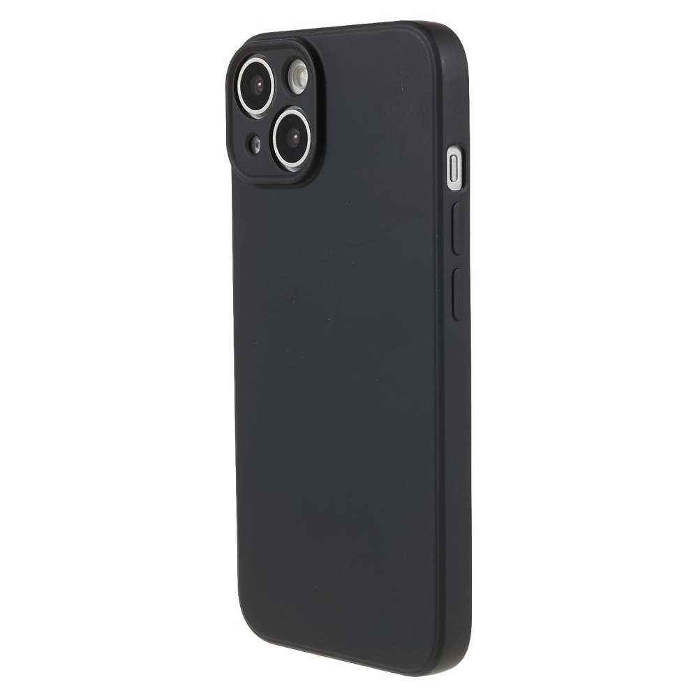 iPhone 14 Gummi Case Hülle mit Kameraschutz - Schwarz