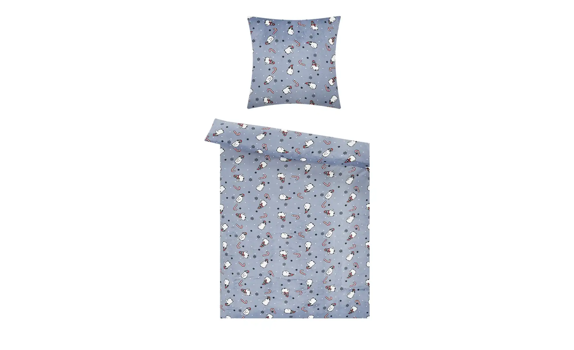 levelone Flanell-Fleece Bettwäsche Pinguine