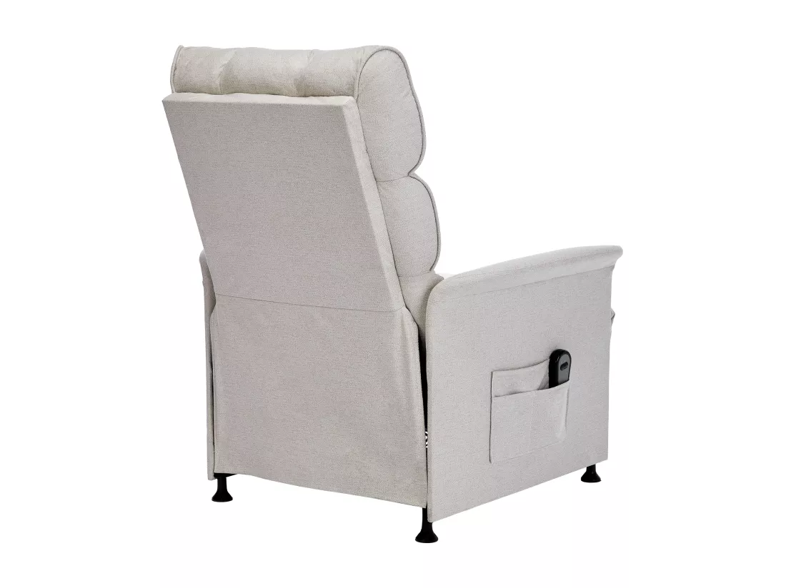 Fauteuil electrique avec télécommande - avec sac de rangement - Beige