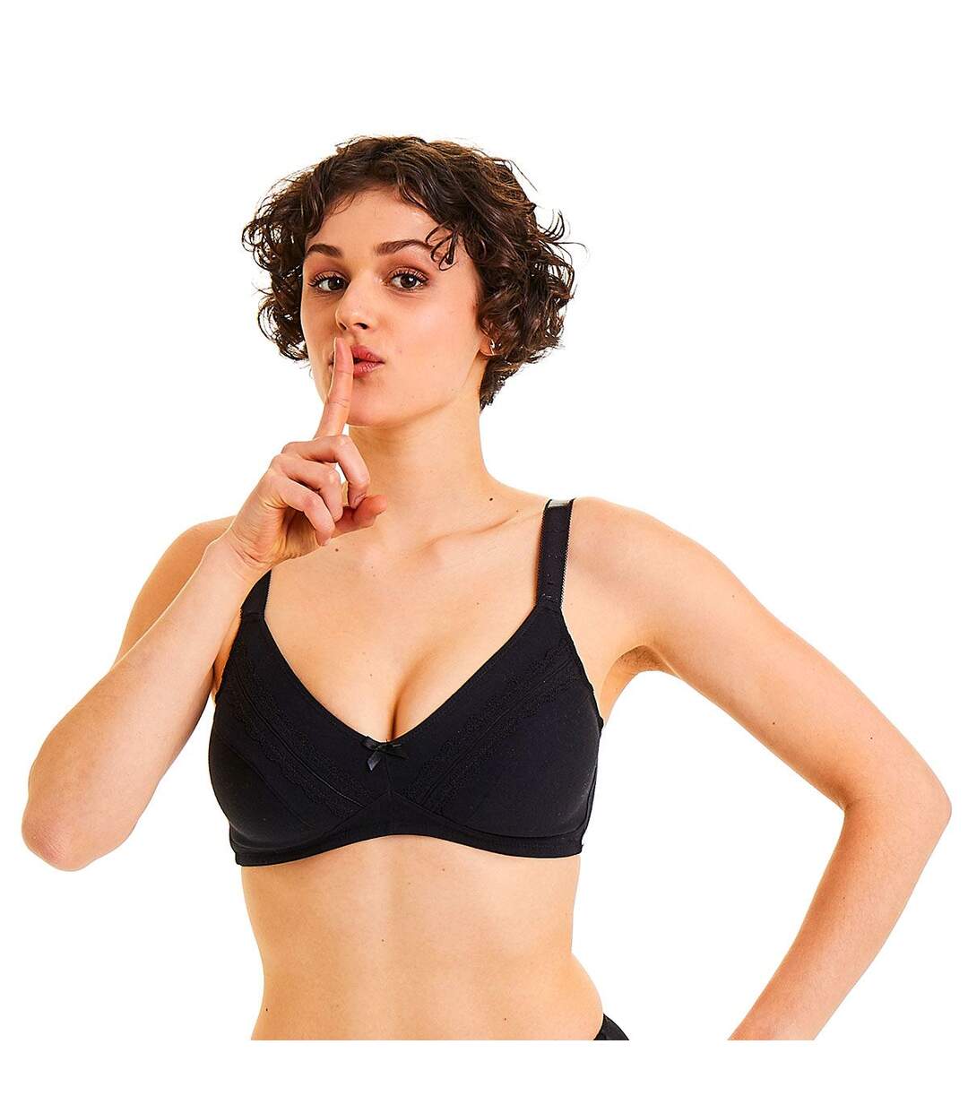 Soutien-gorge souple sans armatures noir Instant