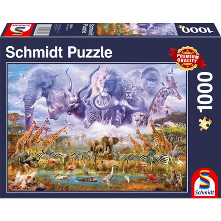 Schmidt Spiele Puzzle - Tiere an der Wasserstelle, 1000 Teile