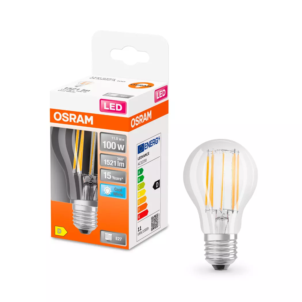 LED-Birne E27/11 Watt/Energie D