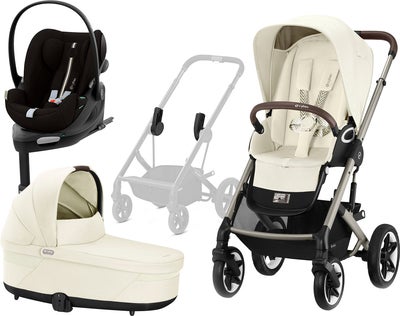 Cybex Talos S Lux Duovogn inkl. Cloud G Plus & Base, Seashell Beige/Taupe
