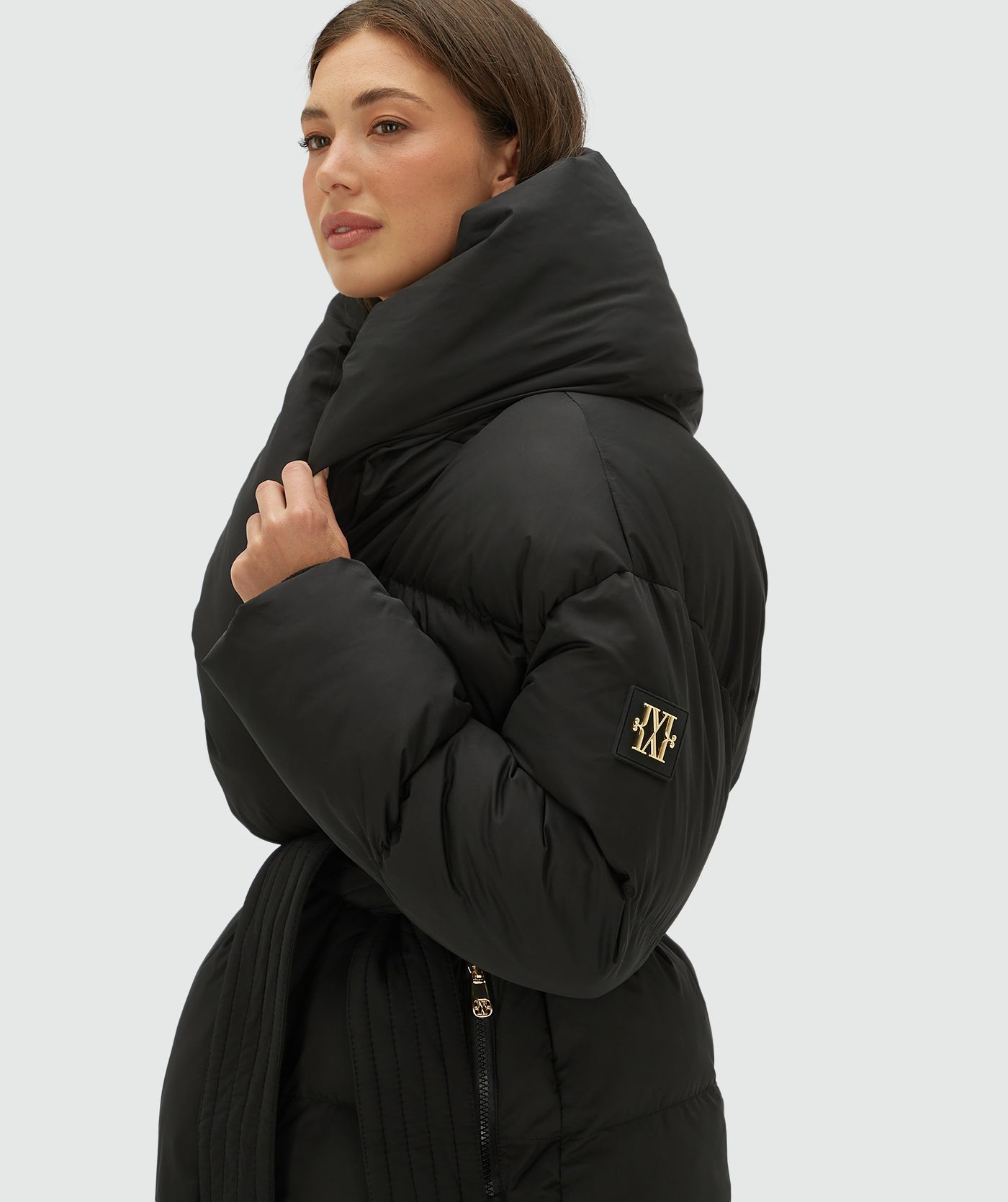 JV-CHARLOTTE oversized puffer jas - black