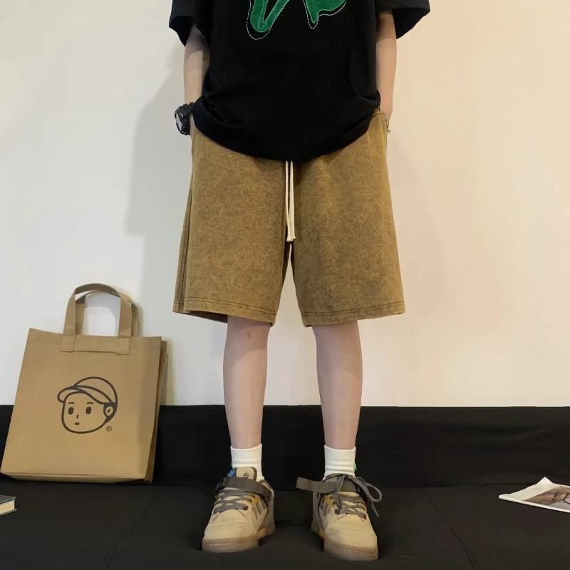 Fluffush - Gewassen wijde joggingbroek met trekkoord in de taille