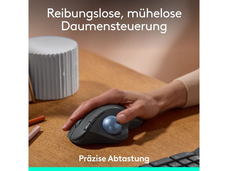 Logitech Trackball Ergo M575s Wireless Graphite Arbeiten in Ihrer Komfortzone mit dem kabellosen Ergo M575S Trackball
