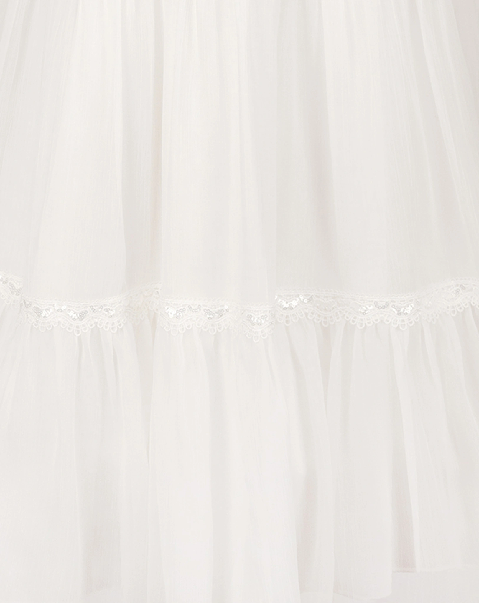 Kleid PAILLETTEN ärmellos in ecru