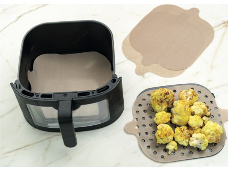 OHMEX Backblech für die Heissluftfritteuse NS-24019-S 2er-Set Zubehör für eckige Körbe