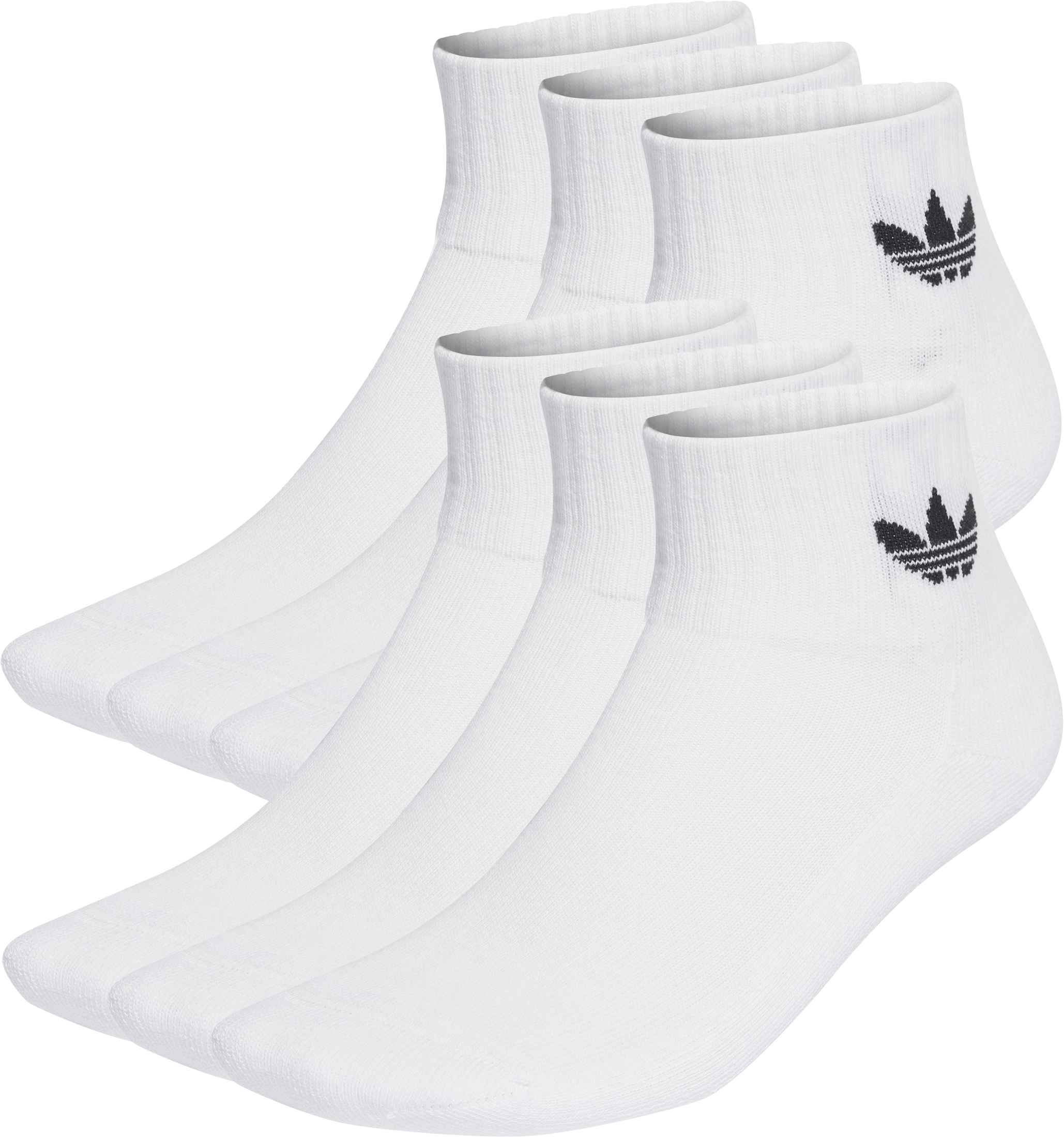 adidas Originals Mid Ankle 6er Pack Socken Weiß