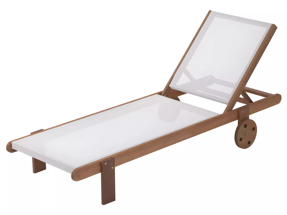 Bain de soleil en bois exotique 