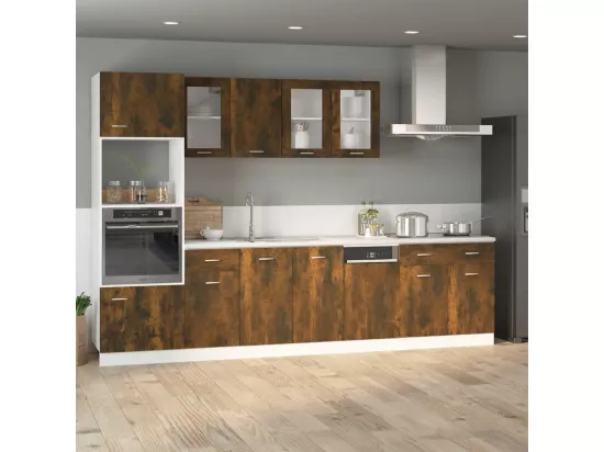 Armoire de plancher à tiroir Chêne fumé 40x46x81,5 cm Bois