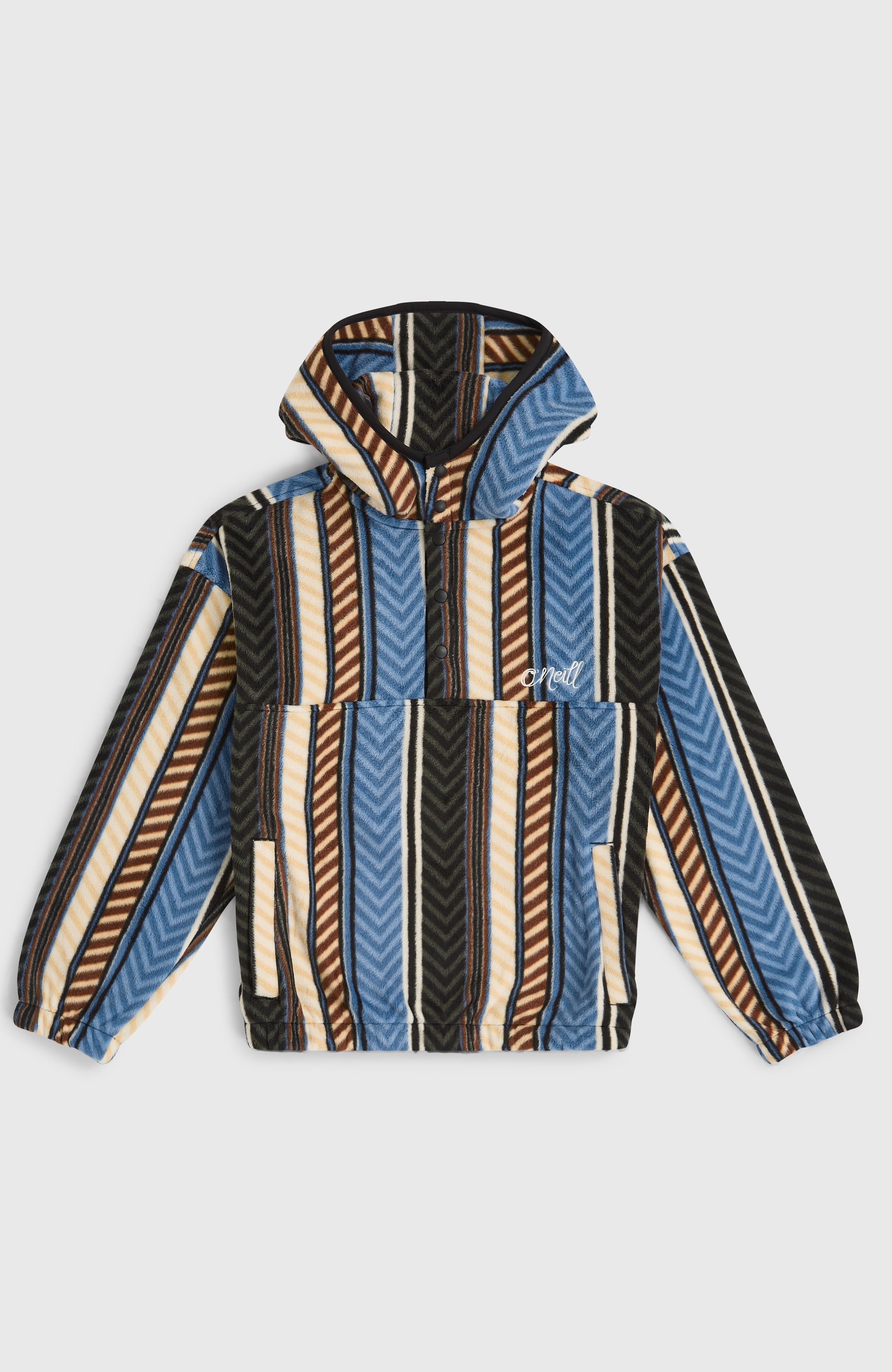 Superfleece hoodie met halve rits