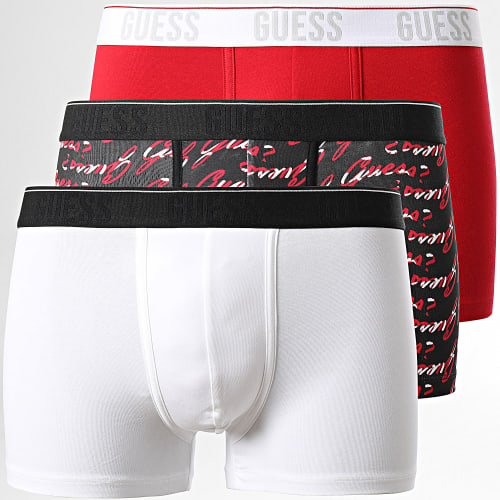 Lot De 3 Boxers U3BG25 Noir Blanc Rouge