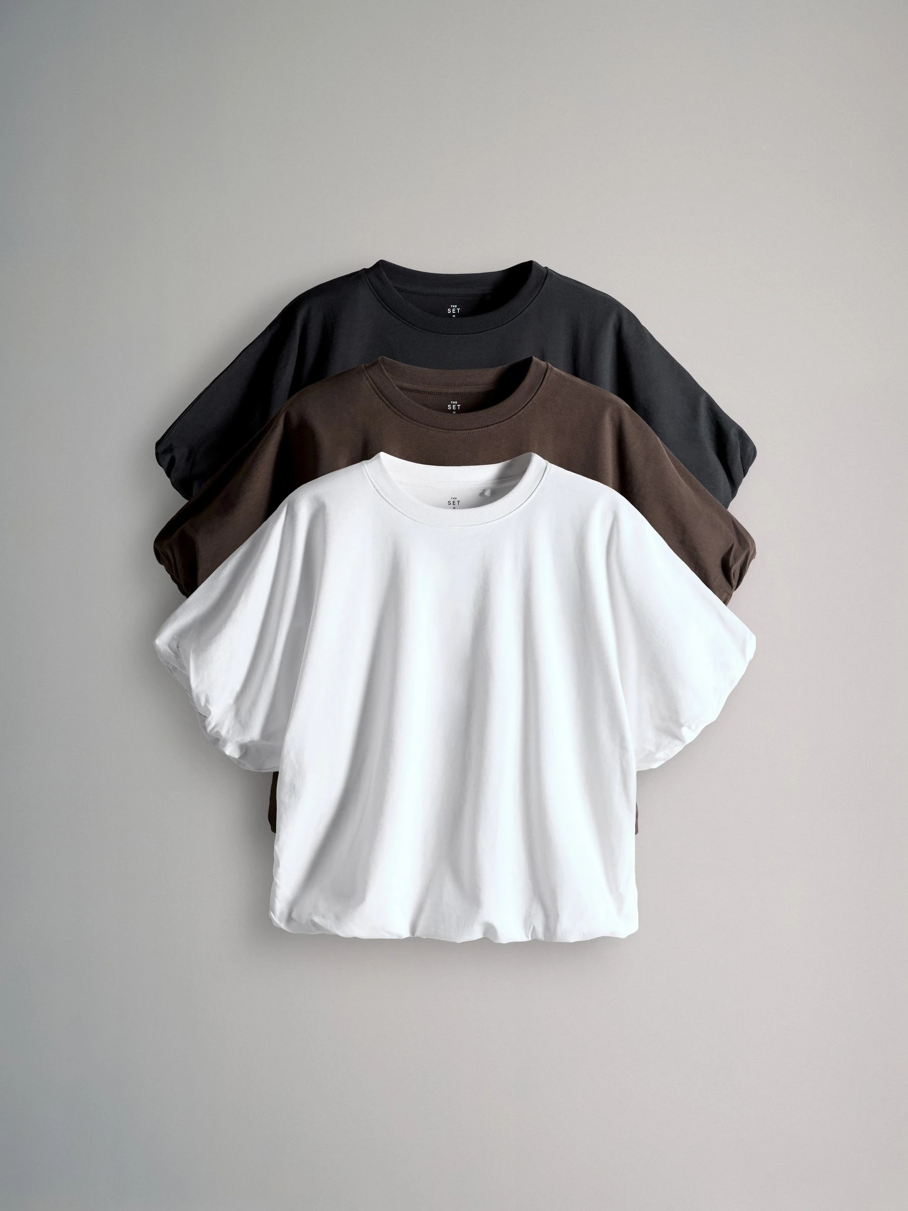 The Set 3 Pack Bubble Hem T-Shirts