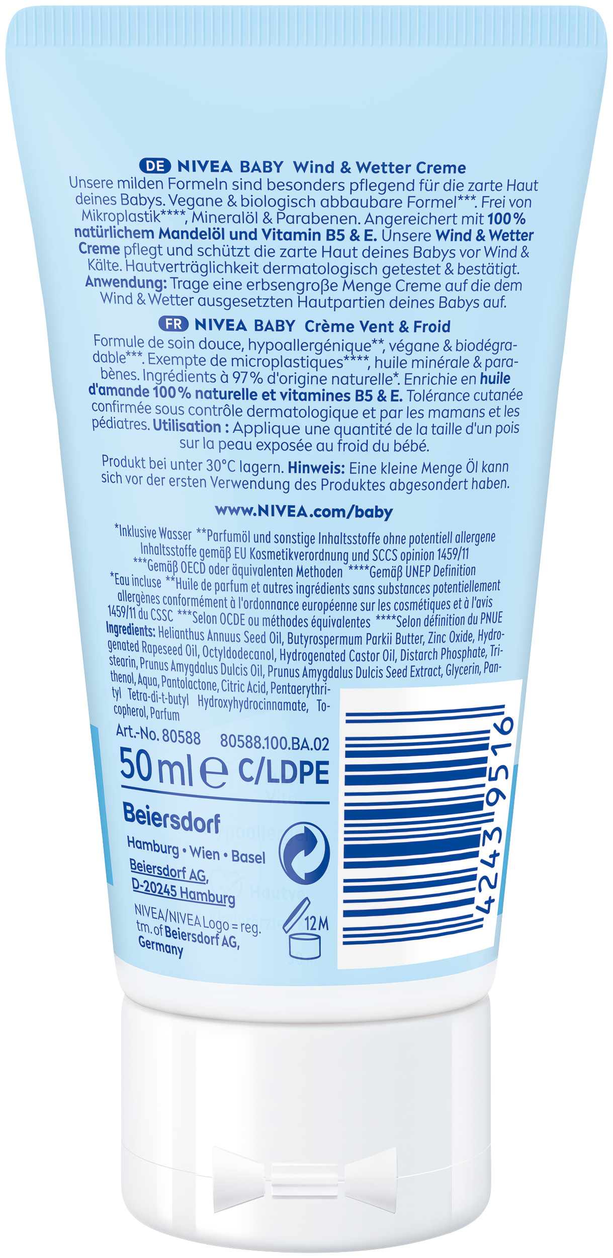 Nivea BABY Wind & Wetter Creme Creme Tb 50 ml