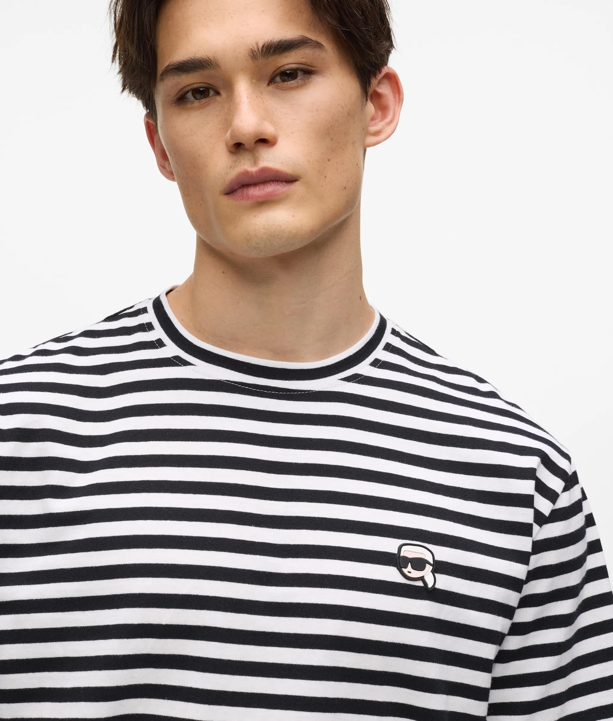 Ikon t-shirt met ontspannen strepen
