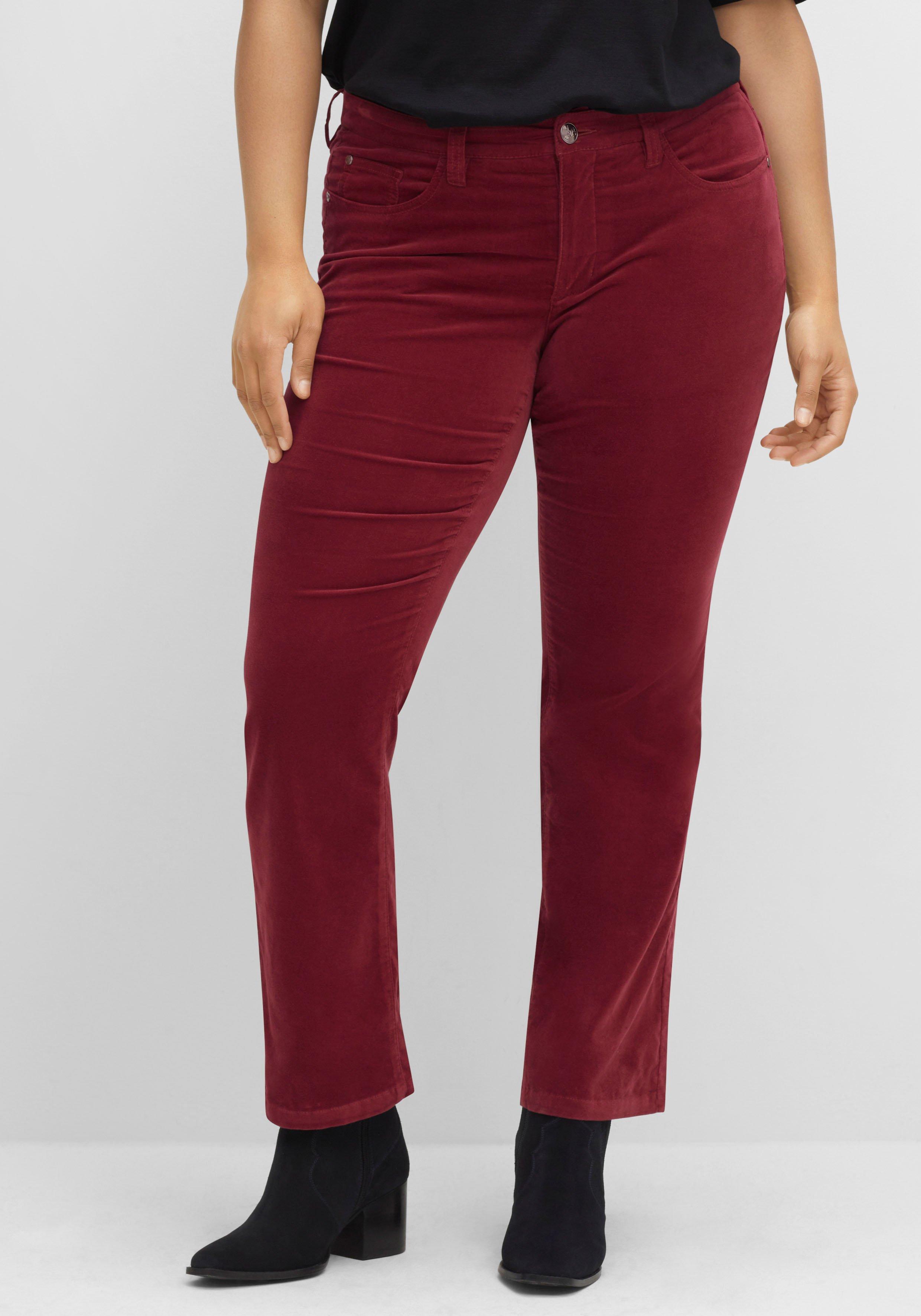 Gerade Samthose in weicher, elastischer Qualität