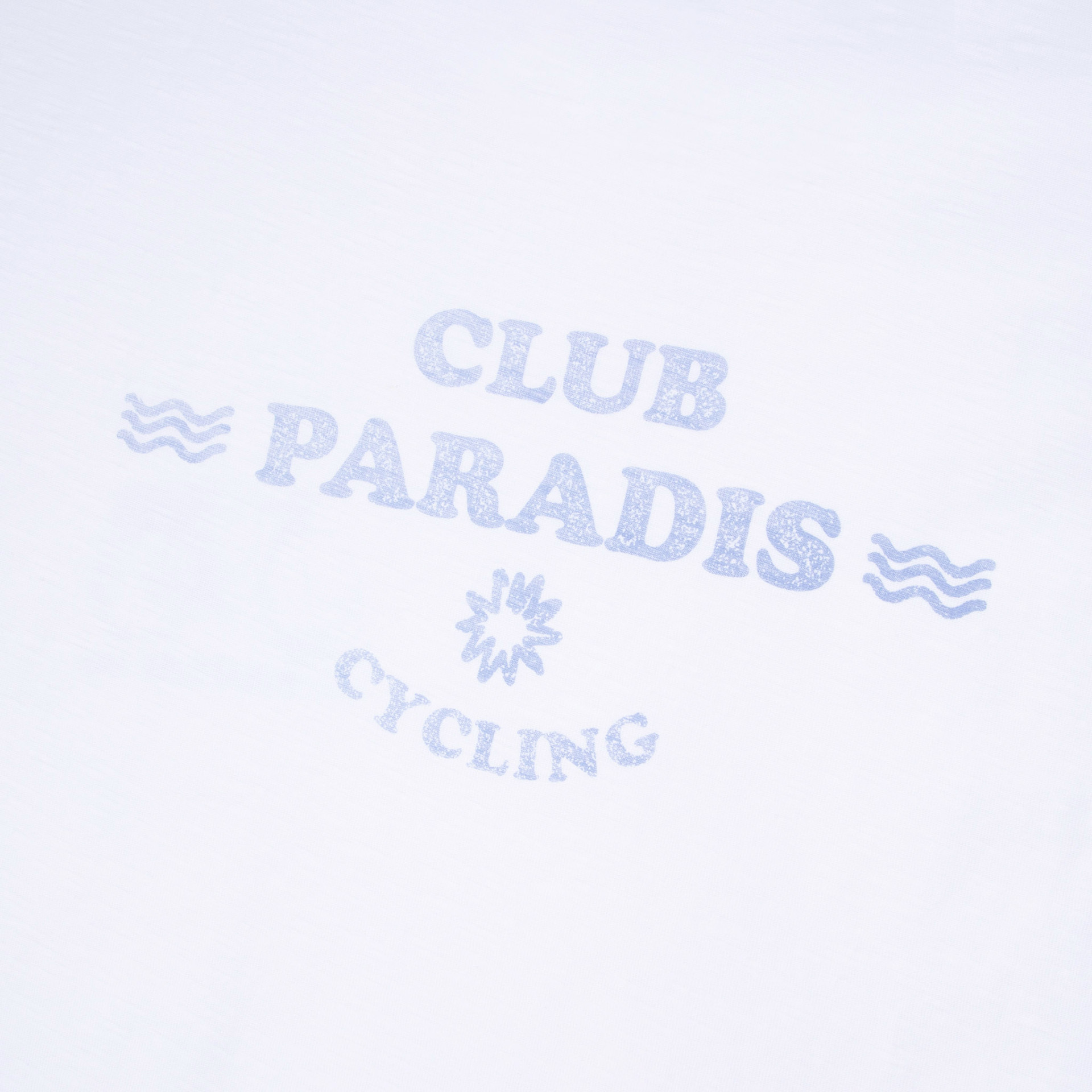 T-shirt blanc club paradis coton et coton recyclé - modèle retz