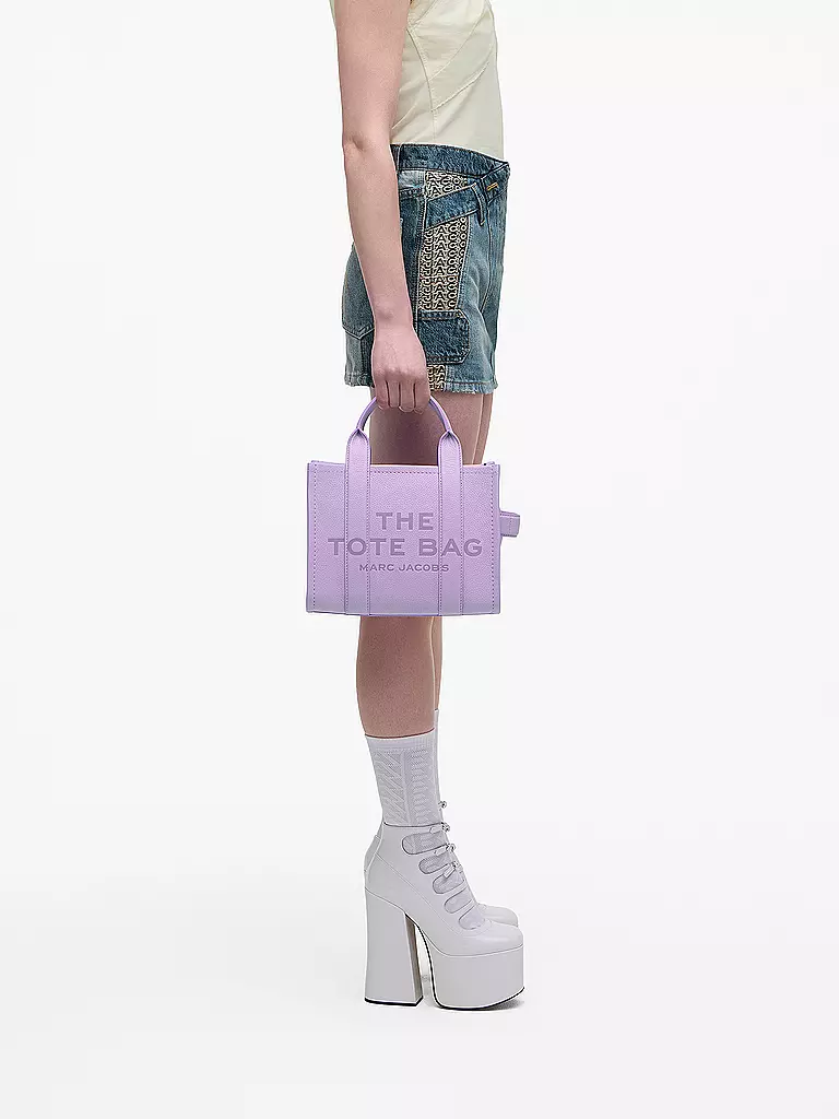 MARC JACOBS Ledertasche - Tote Bag THE SMALL TOTE LEATHER lila