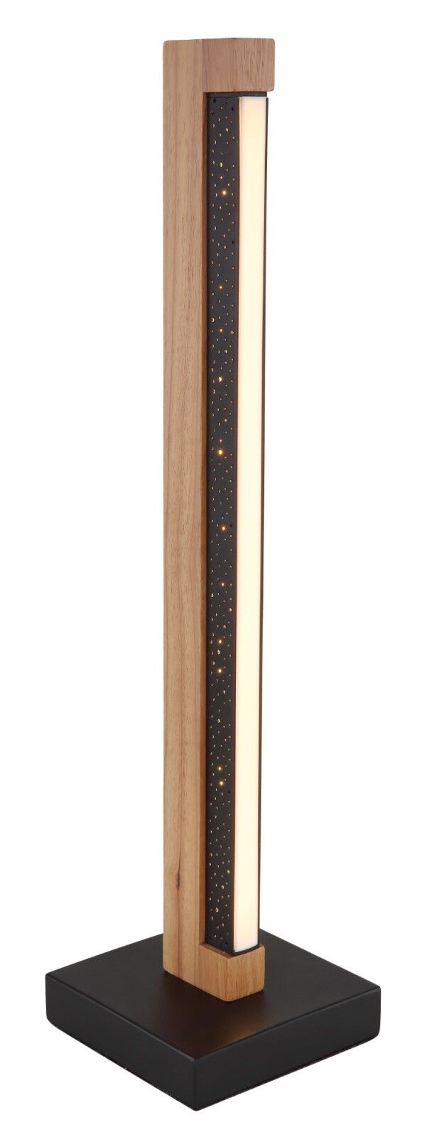 LED-Tischleuchte - Holz-schwarz - 48 cm