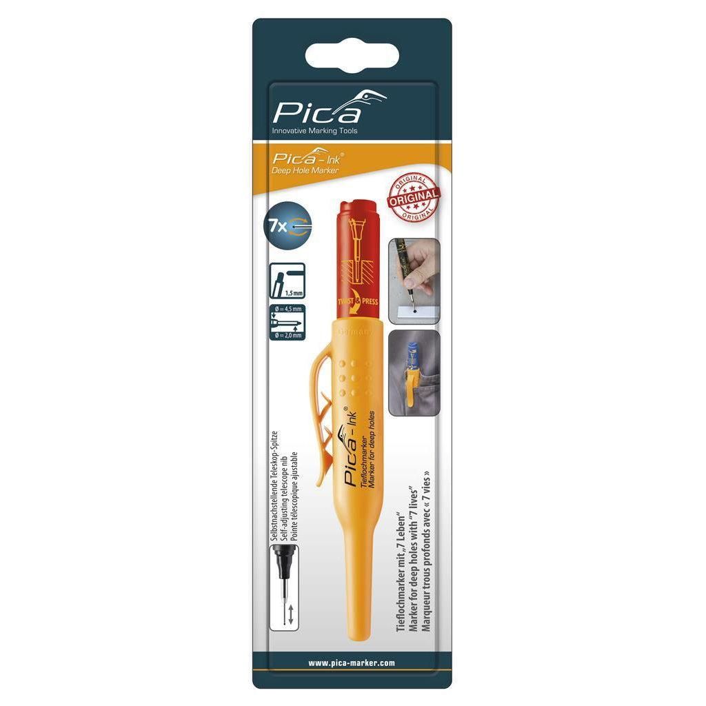 Pica 150/40 Markeerstift voor diepe gaten rood - PI15040