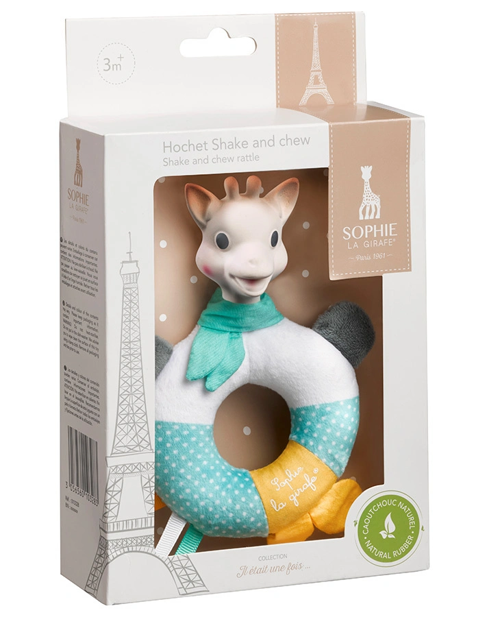 Rassel SHAKE & CHEW – SOPHIE LA GIRAFE® in bunt
