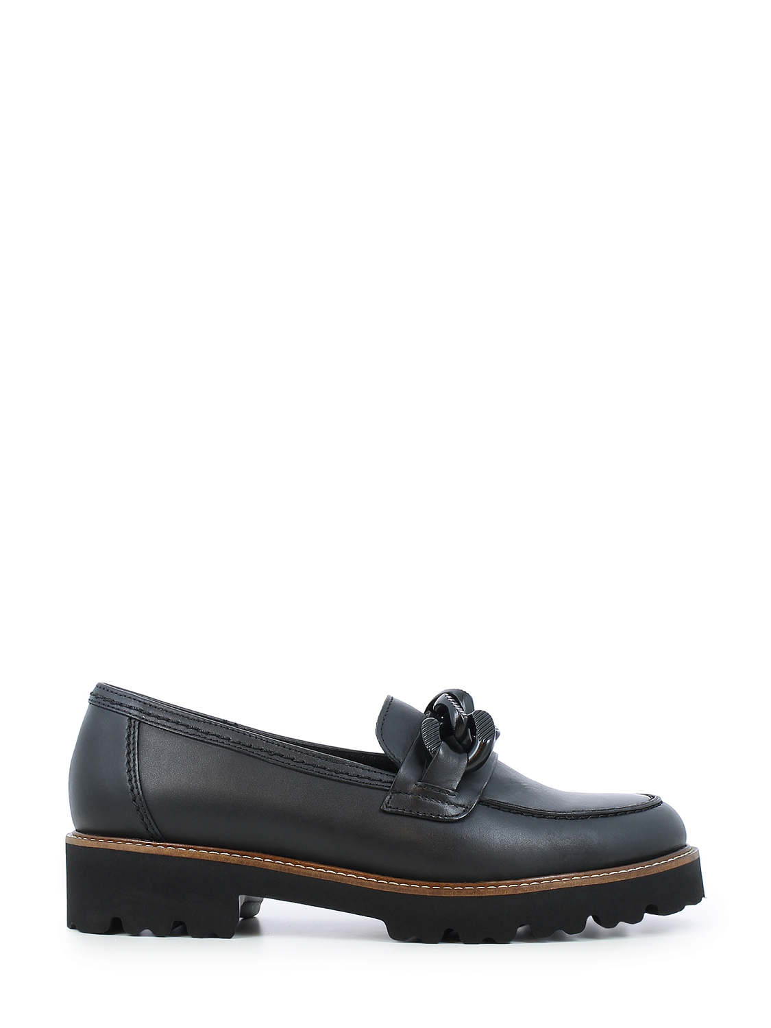 Gabor Black Natural Leather Loafer