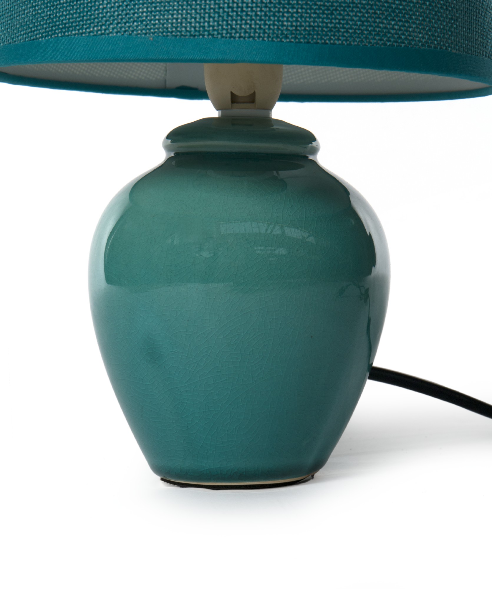 Tischlampe 'Malbun', türkis, Ø 17 cm, H 25 cm von fischer's lagerhaus