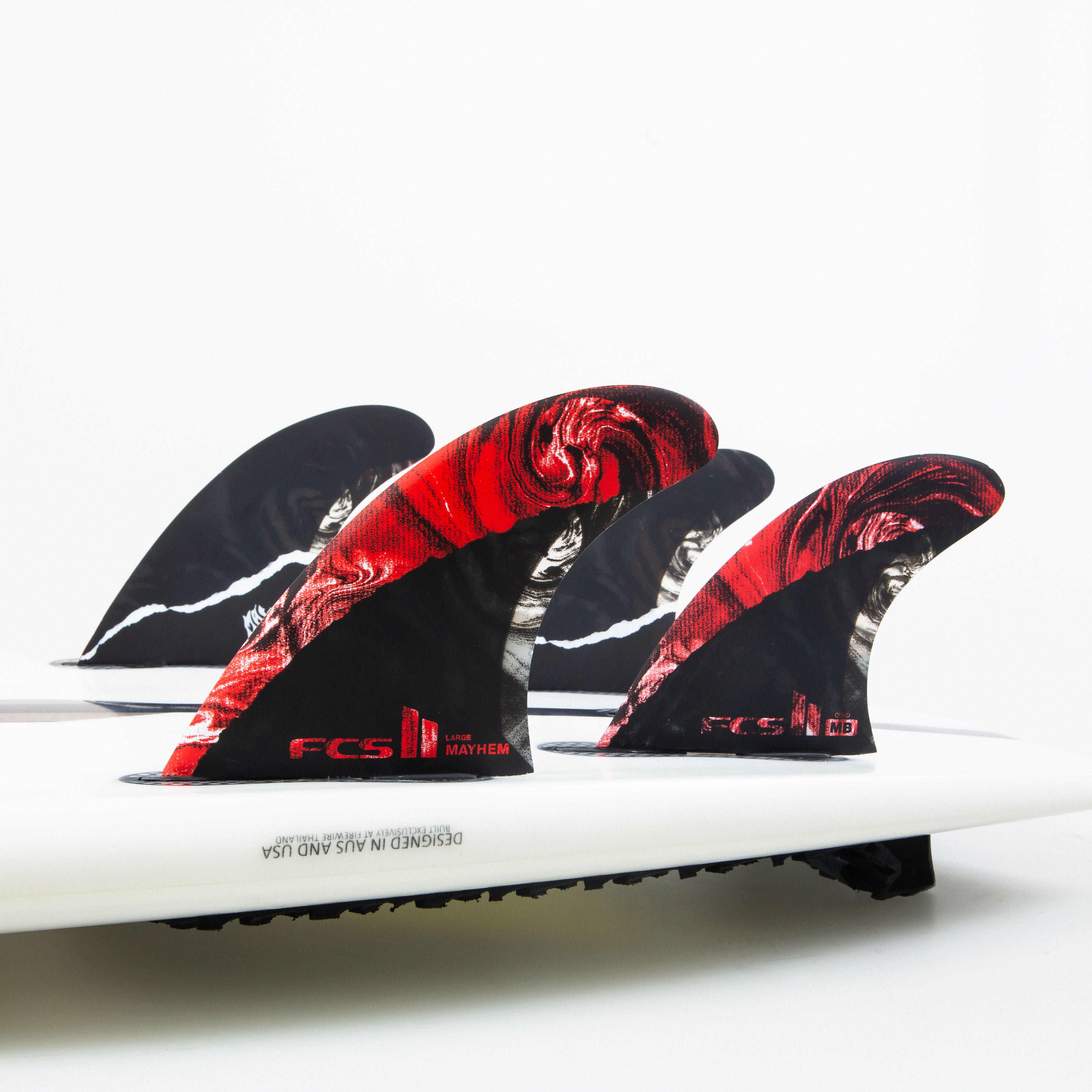 FCS FCS II MB PC Carbon Red - Large Thruster-Quad