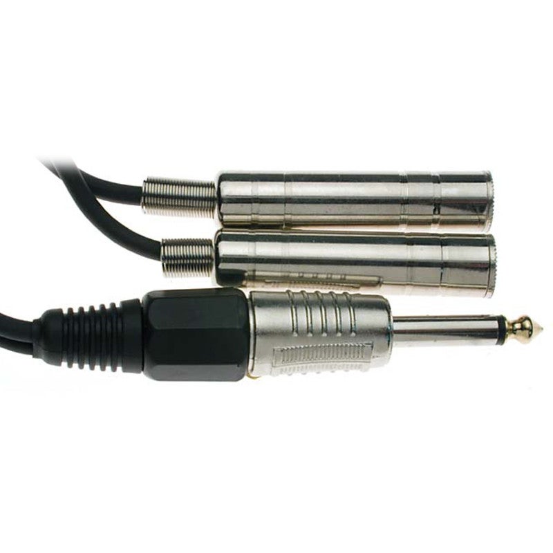 Stagg YC0.1/1P2PFH 1x jack male - 2x jack female Y-kabel 10cm
