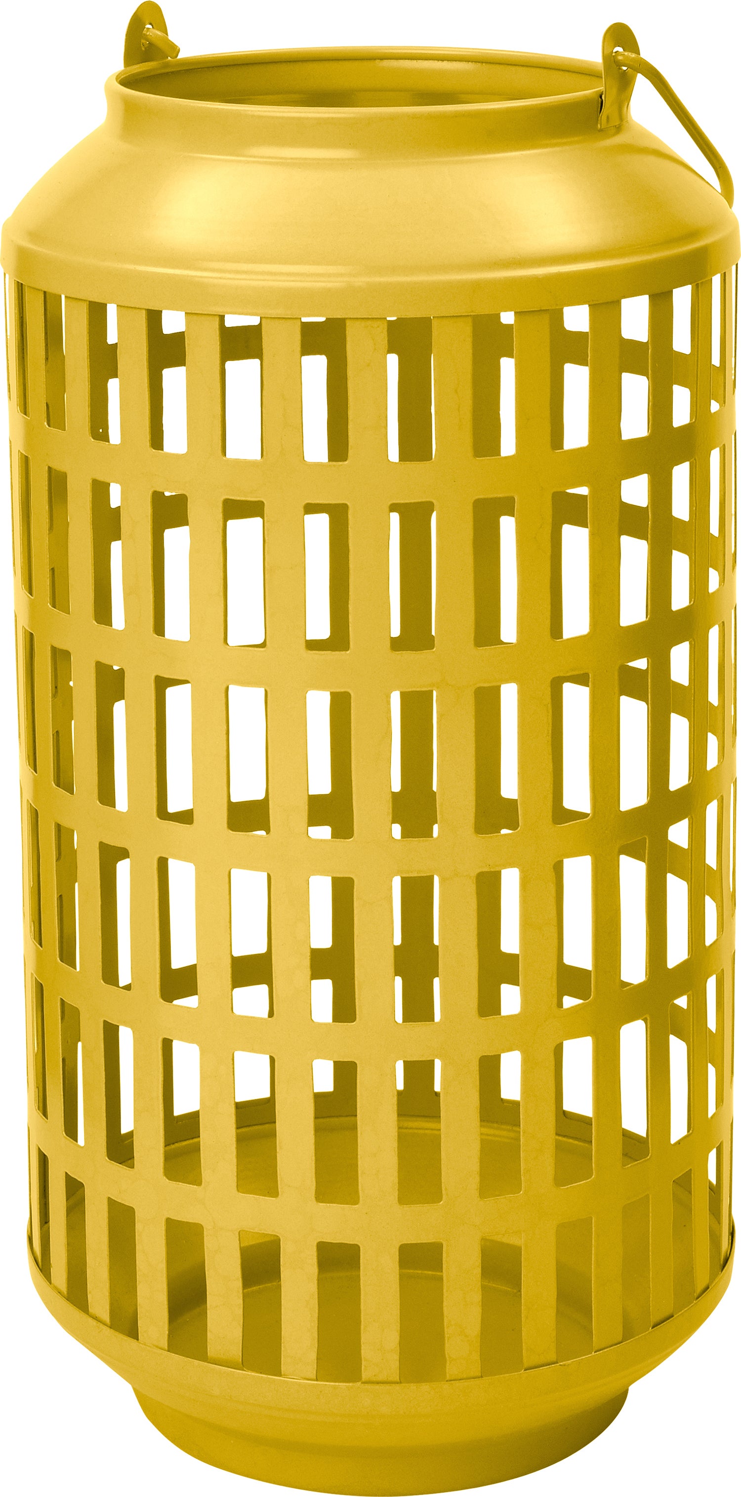 Intratuin windlicht Isa geel D 16 H 32 cm