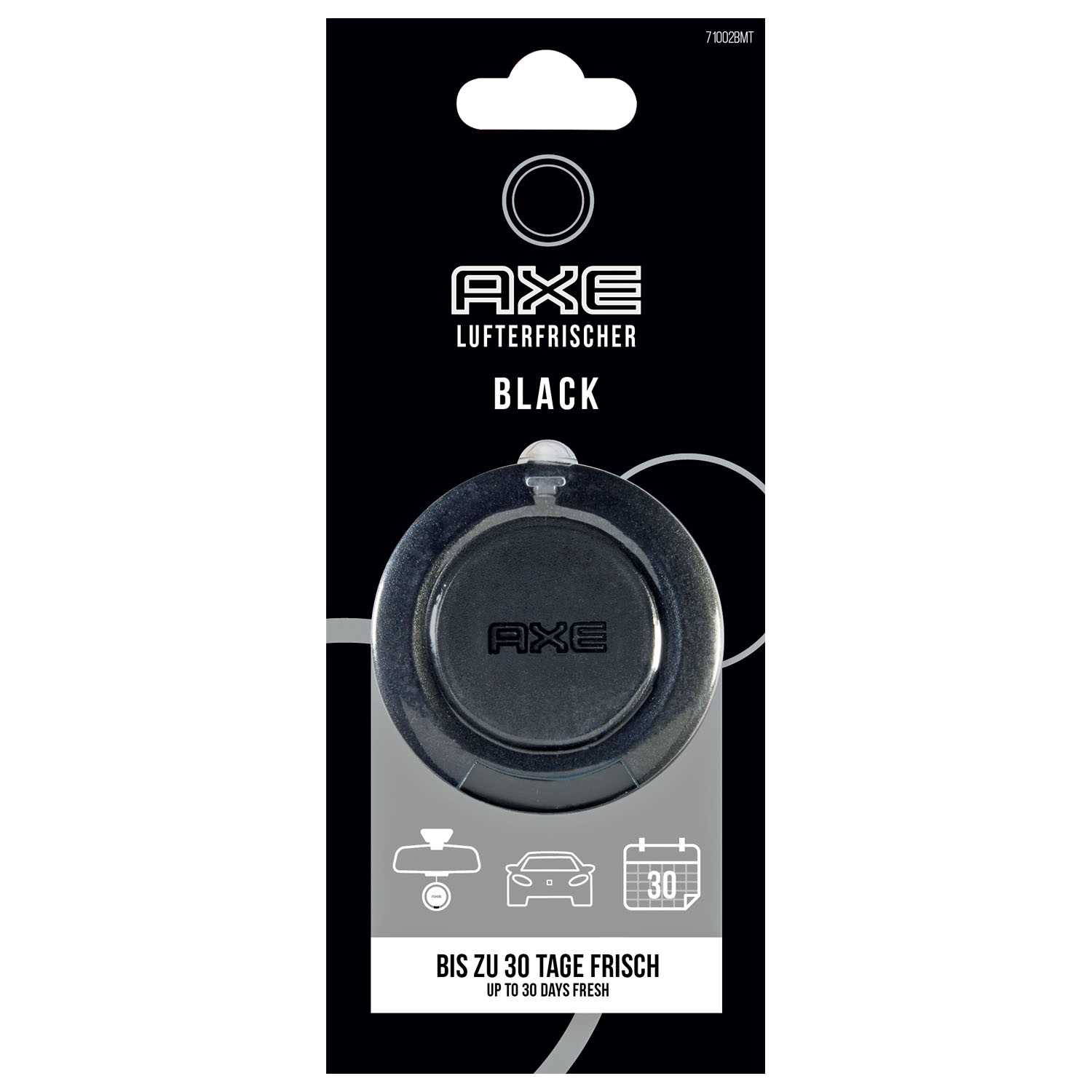 Axe Auto Lufterfrischer Black hält bis zu 30 Tage