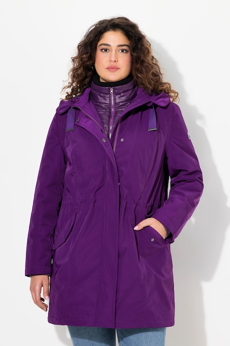 HYPRAR Performance-Parka, Stehkragen, Kapuze, recycelt