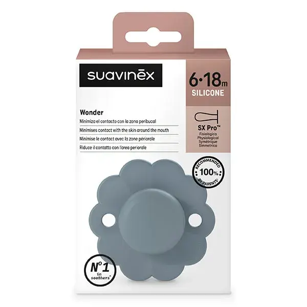 Suavinex, Wonder, Sucette réversible SXPRO 6/18mois Wonder - Spring lake