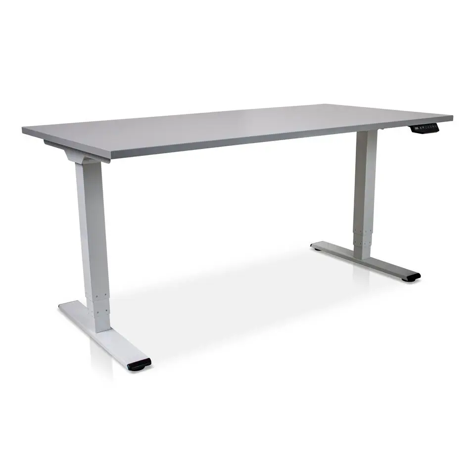 MRC COMFORT elektrisch ARBO zit-sta bureau - 180x80cm - wit - grijs