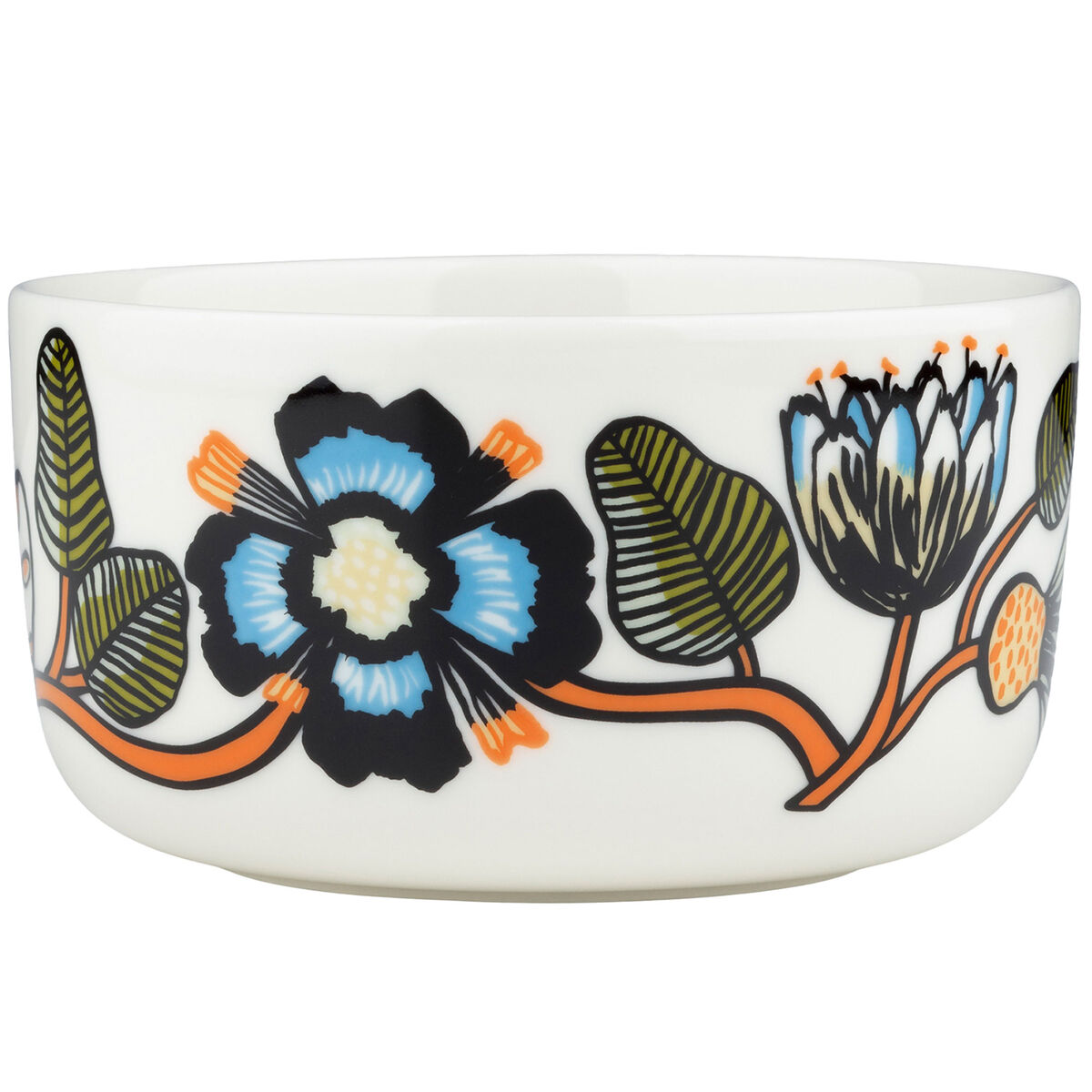 Marimekko Tiara skål 5 dl, hvit/grønn/oransje