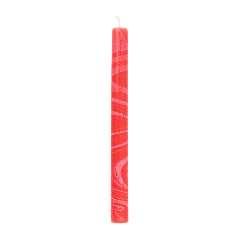 Dinerkaars marble - rood - ø2.15x25 cm