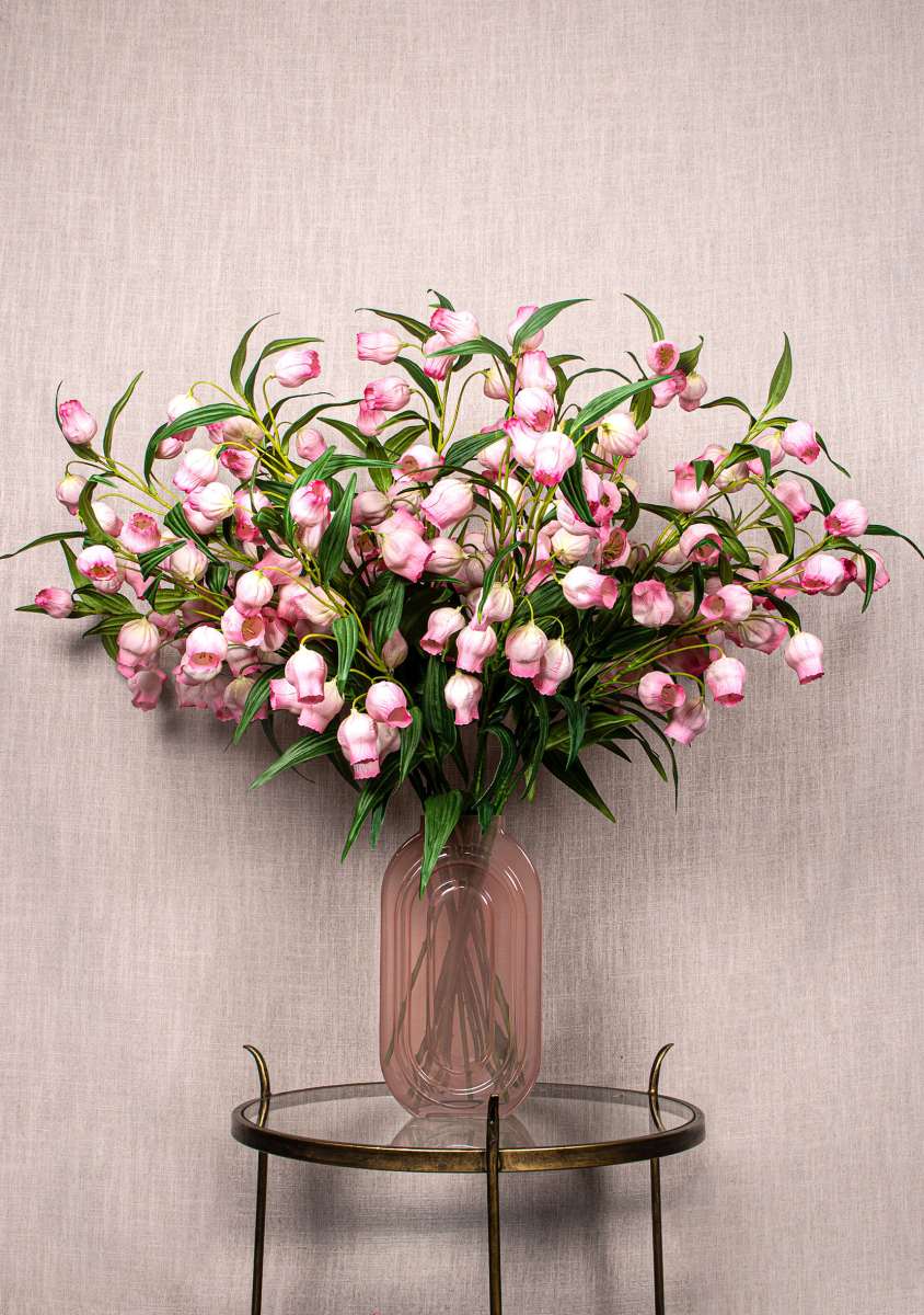 Ptmd branche artificielles sandersonia - 44x26x100 cm - plastique - rose