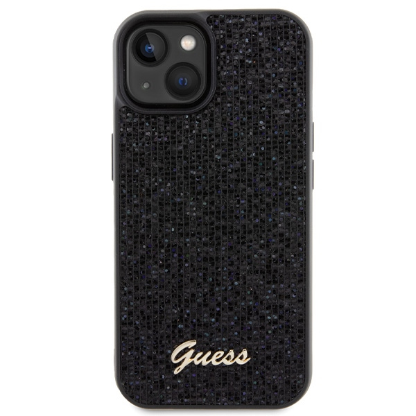 iPhone 15 Hybrid Hardcase Hülle Disco Metal Script (GUHCP15SPMSDGSK) - Schwarz