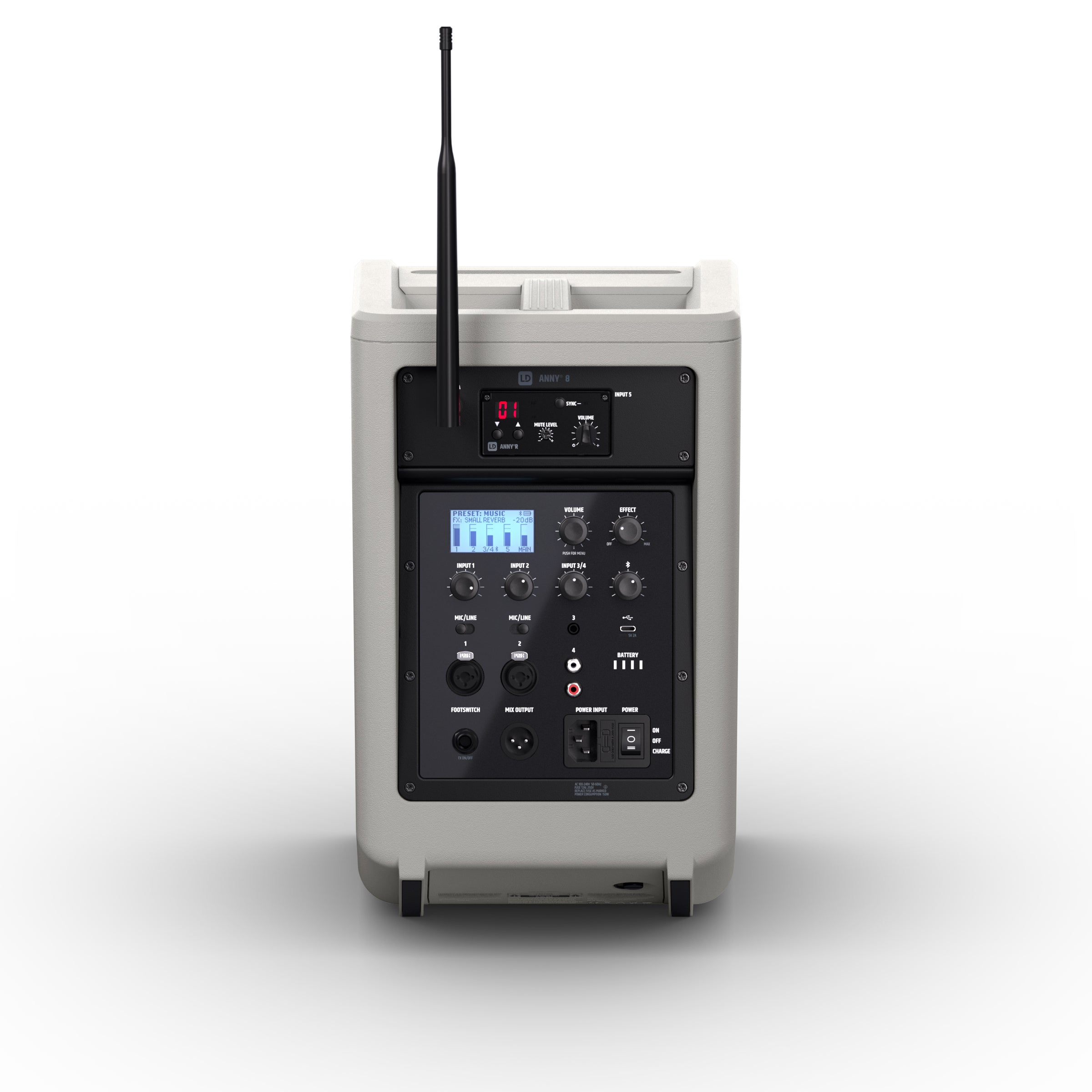 LD Systems ANNY 8 BPH B5 G Urban Grey met headset 584-608 MHz