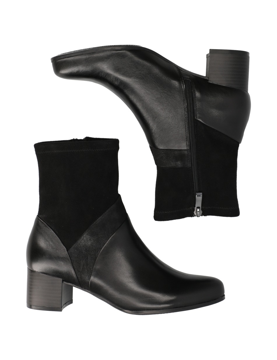 Lederkombination Stiefelette