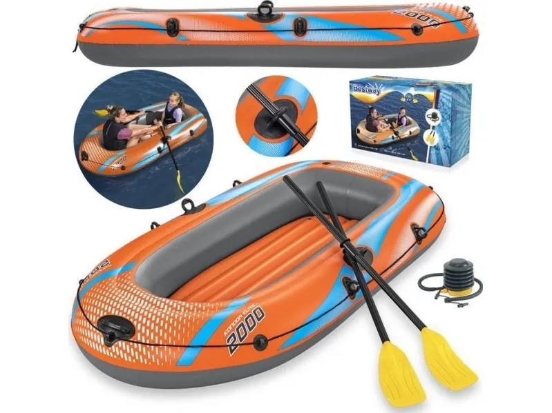 Bestway 61141 / 23, Rafte, Flåde, Grå, Orange, 2 person(er), 120 kg, ISO 6185