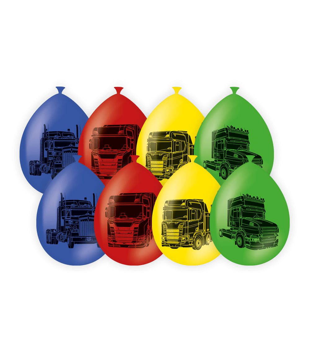 Gekleurde Ballonnen Trucks 30cm