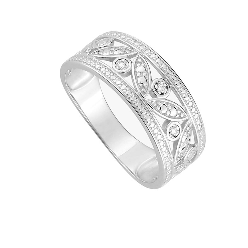 Bague Femme - Or 18 Carats - Diamant 0,01 Carats