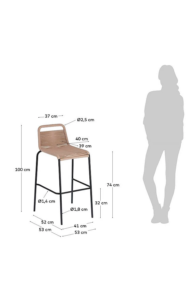 Barstol Lambton sittehøyde 74 cm, 4-pk