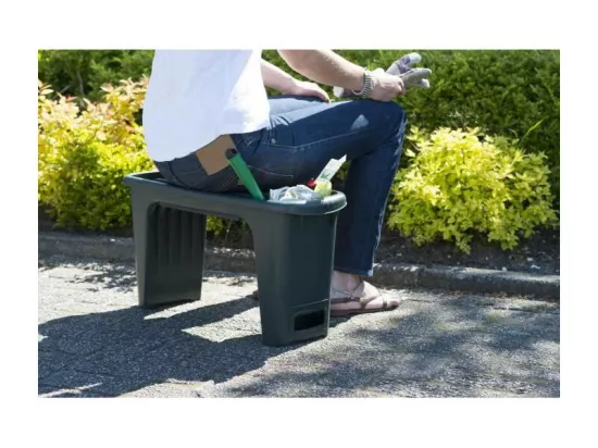 Nature Tabouret de jardinage 2-en-1 65,5 x 25 x 34 cm Vert