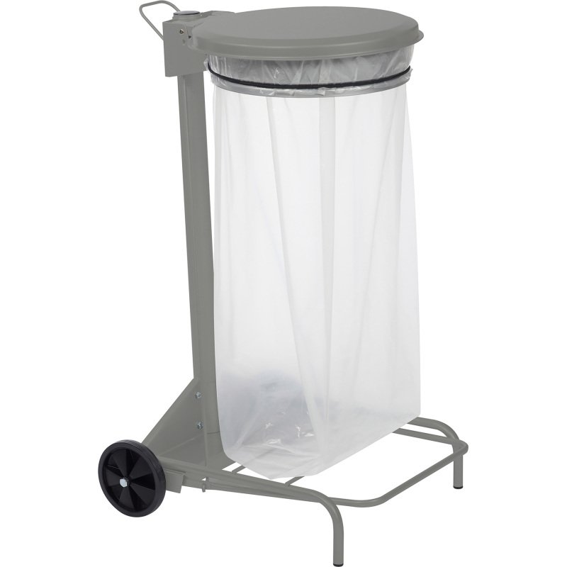 Support de sacs poubelles roulant  à pédale 110 Litres Collecroule Rossignol