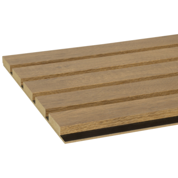 Lattenwand MDF Decowall Essential brons eiken 260x30cm, 2 stuks (1.56m2)