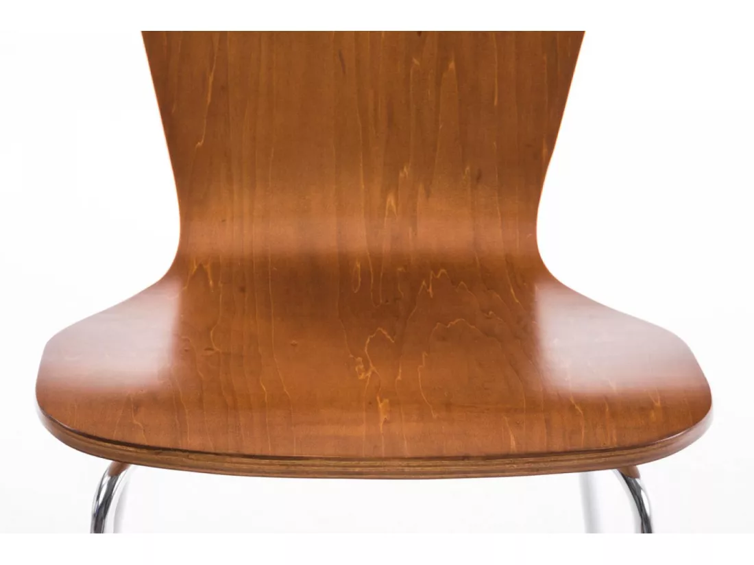 Lot de 2 Chaise de conférence - Bois & Nature - Marron - Aaron